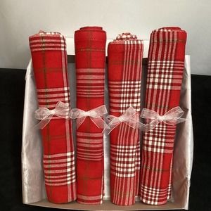 Plaid 100%Cotton Napkins / set of4